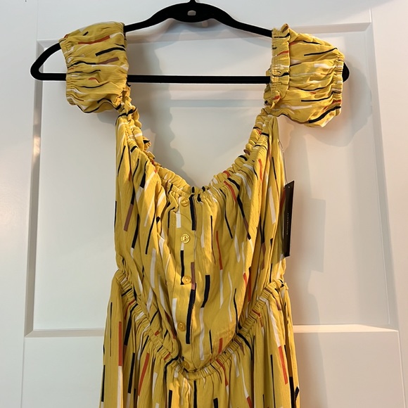 Lulus True Radiance Yellow Multi Print Off-the-Shoulder Jumpsuit - Picture 5 of 8